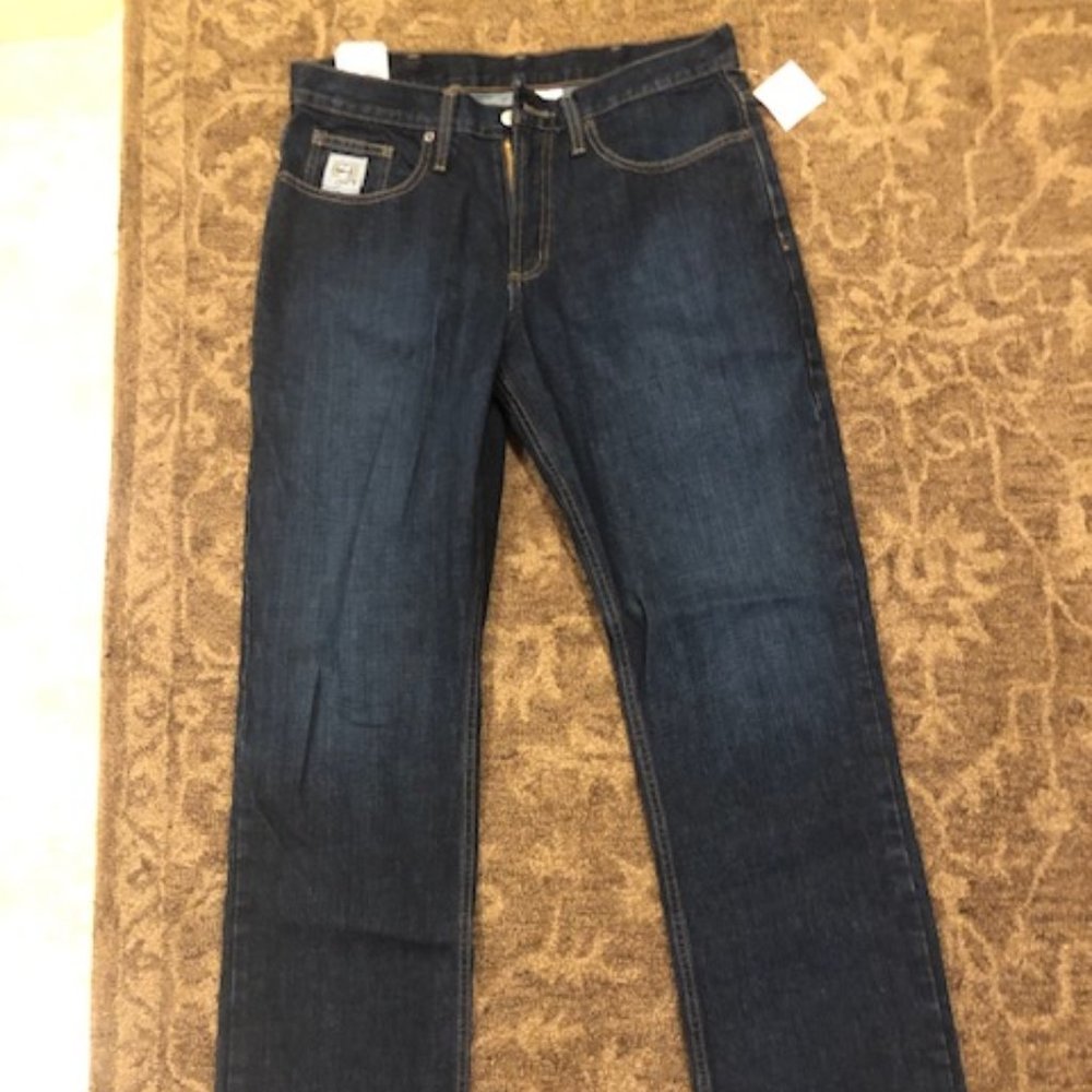 Cinch Silver Lable Slim Men's Jeans, 34 x 34, Dark Stone Wash